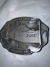 Vintage Belt Buckle Mulvane Ks. Depot 1910 - 1982 Limited Edition