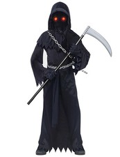 Grim Reaper Costume Kids Scary Halloween Costumes for Boys Girls
