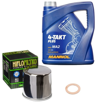 HiFlo Ölfilter Set MANNOL 10W40 4L für Triumph Tiger 1050 115NG Bj.2010