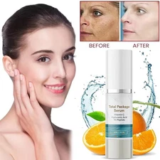 Total Package Serum, All-In-One Vitamin C,Hyaluronic Acid, Peptides Serum - 2025
