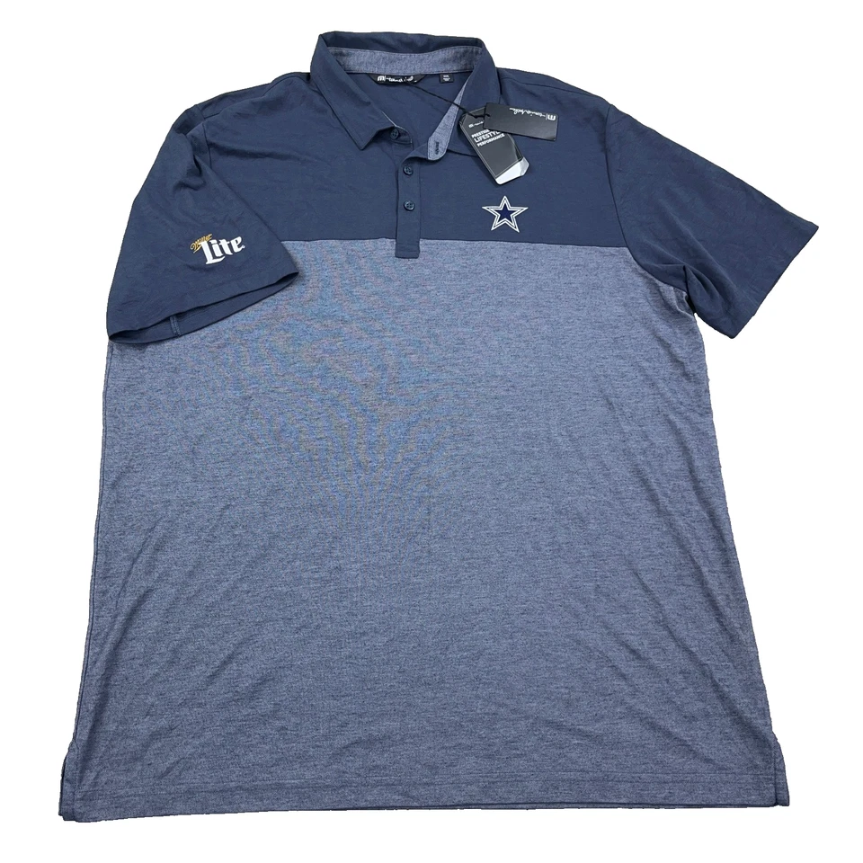 Dallas Cowboys Polo Shirt Men 3XL Blue Travis Matthew Miller Light Performance - Image 2 of 4