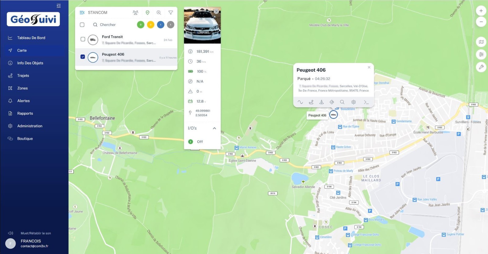 Géolocalisation véhicule utilitaire moto traceur GPS OBD avec application mobile - 2