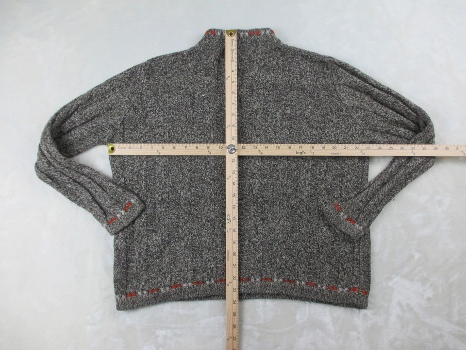 Woolrich Sweater Womens Large Brown Knit 1/4 Zip Pullover Casual Ladies - Image 4 of 4