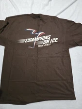VTG 2000 CHAMPIONS ON ICE TOUR LOCAL CREW TEAM T-SHIRT Brown GRAPHIC SIZE XL USA