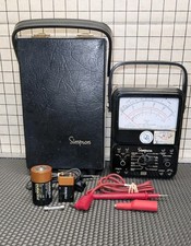 Vintage Simpson 260 Series 6 Milliammeter Multimeter TESTED WORKS w/Case & Leads