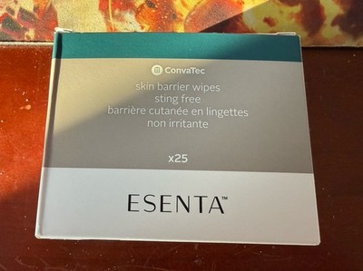 Box of 25 ConvaTec 423392 Esenta Skin Barrier Wipes, Sting-Free