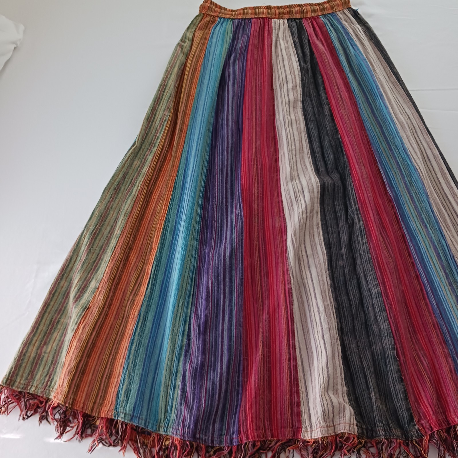 Vertical Patchwork Maxi Skirt Gypsy Embroidered C… - image 12
