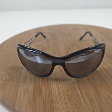 VTG Y2K Playboy Perla Sunglasses One Size Black Gray Wrap Oversized Tinted 36712