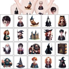 20 Tatuajes Falsos Temáticos Harry Potter Reino Unido Niños Niñas Fiesta Bolsa Rellenos Favores Divertidos