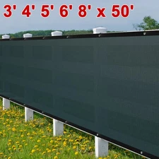 50' Privacy Screen Fence Heavy Duty Fencing Mesh Shade Net Cover Trap Windscreen