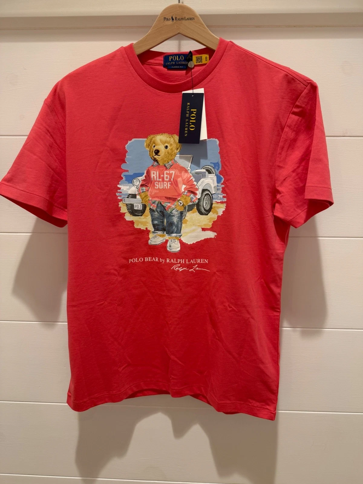 Polo Ralph Lauren Big & Tall Red RL-67 SURF JEEP BEAR Crewneck T Shirt