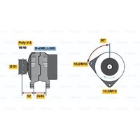 Bosch Generator Lichtmaschine 150A 14V FüR Fiat Ulysse Renault Laguna II Lancia