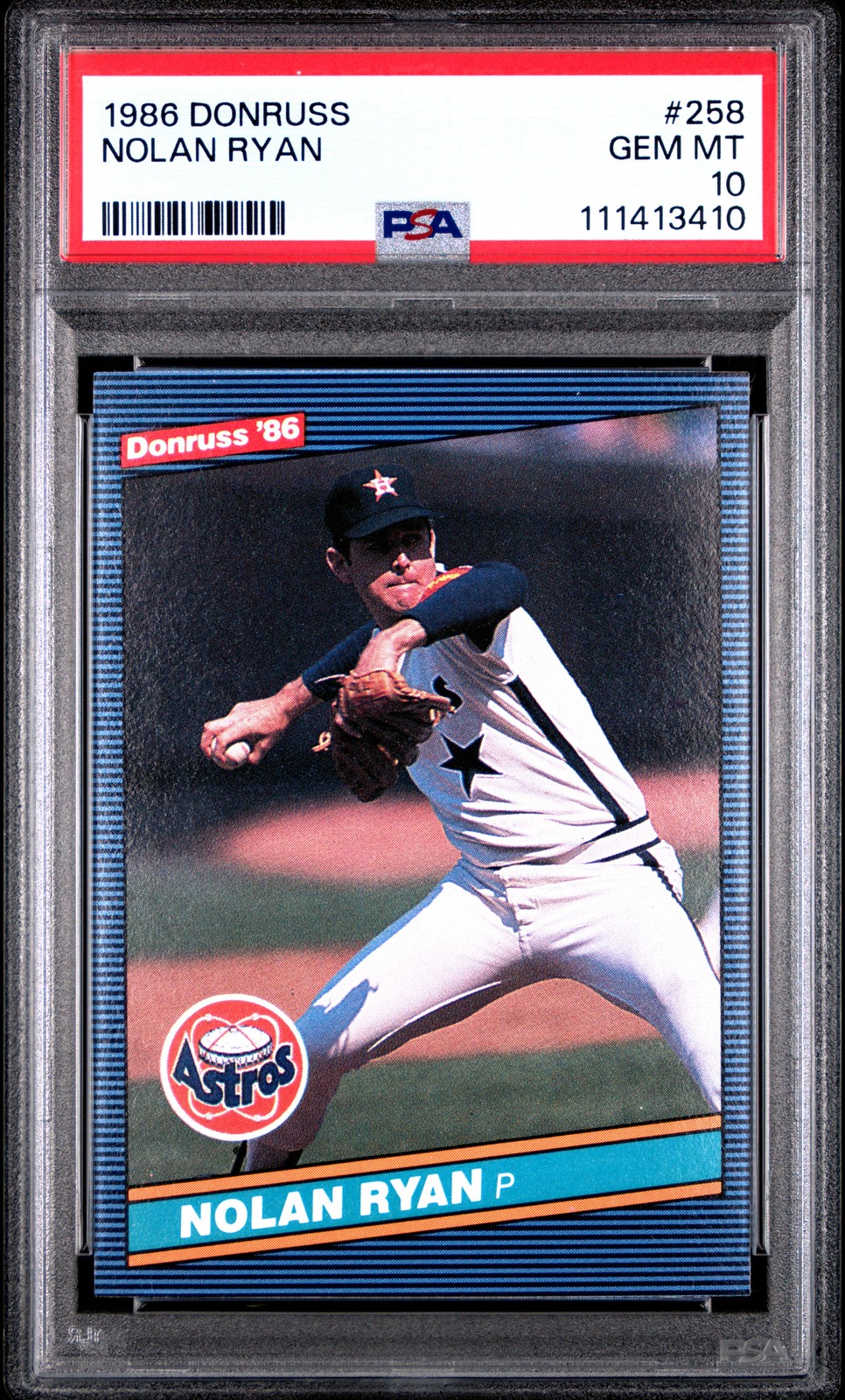 1986 DONRUSS #258 NOLAN RYAN PSA 10