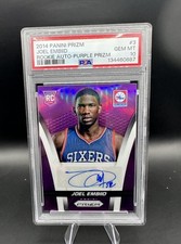 2014 Prizm Joel Embiid Rookie Auto Purple /99 RC PSA 10