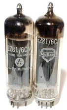 2 Mullard 6CA4 / EZ81 Square Getter Vacuum Tubes Tested NOS On Calibrated TV - 7