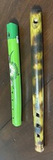 2 Handmade Odilla Flautas Bamboo Flutes 11"  8  long Vintage