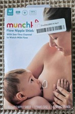 Munchkin Flow Nipple Shield  Clear Silicone Standard Shield W/ Case