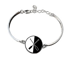 Rowing Bracelet Gift for Rower Crossed Oars Jewellery