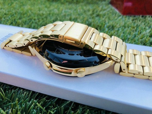 CUSTOM 24K Gold Plated 45mm Samsung Galaxy 3 Gold Link Band - Bluetooth - 第 4/6 張圖片