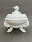 Vintage Westmoreland Milk Glass Argonaut Candy Dish with Lid