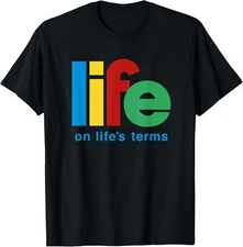 NEW LIMITED Life On Life's Terms Sobriety Recovery Funny AA NA T-Shirt