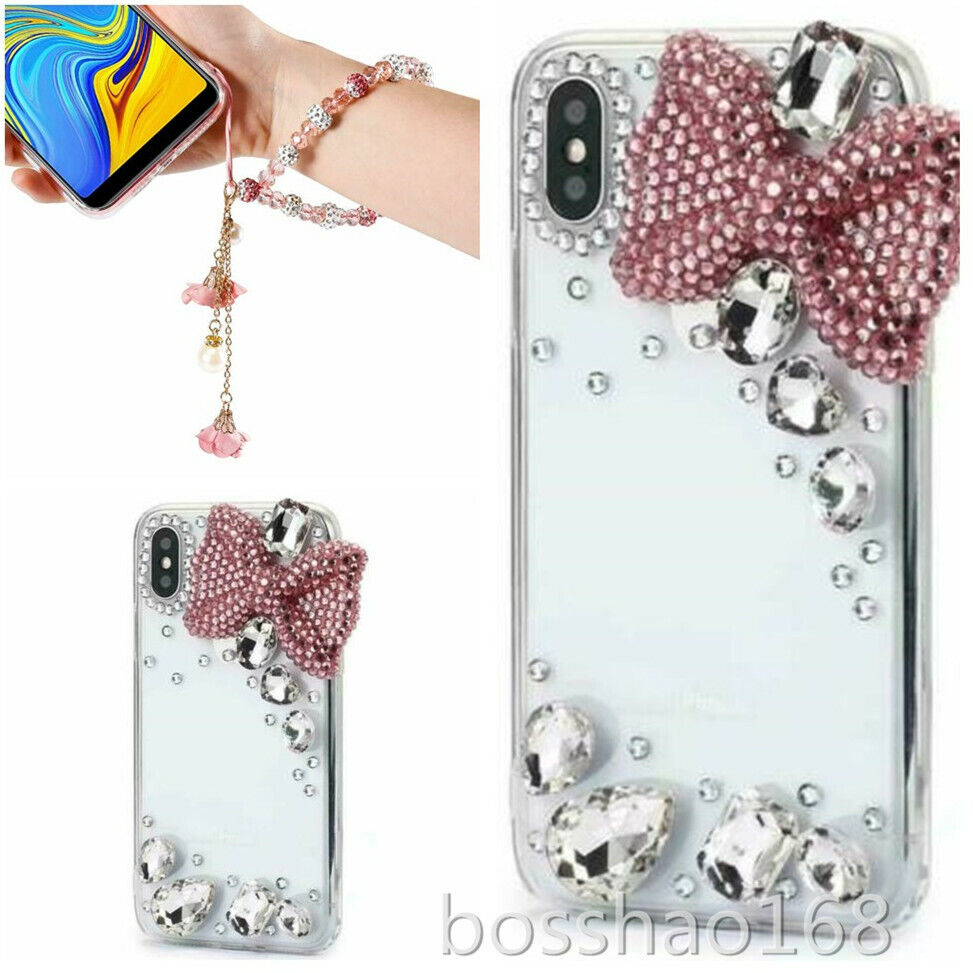 For BLU View 2 B130DL Case ,Handmade Bling Sparkly Phone Cover + Wrist strap - Picture 19 of 24