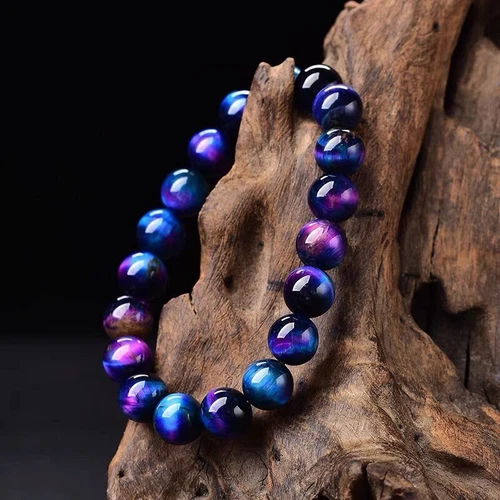 VALENTINO Bracciale elastico 8mm tondo perline guarigione equilibrio Reiki donna uomo regalo