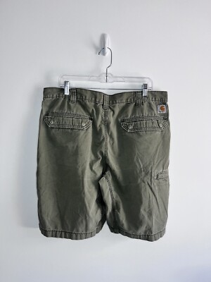 Carhartt Men's Carpenter Painter Cargo Shorts Size 38 Green Cotton