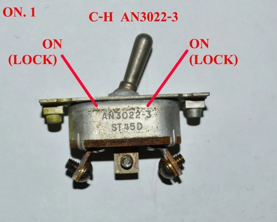 Interruptor de palanca de avión C-H Cutler Hammer Segunda Guerra Mundial 9 modelos nos Foto 2 de 4