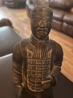  Vintage Asian Terracotta Warrior 11 in.