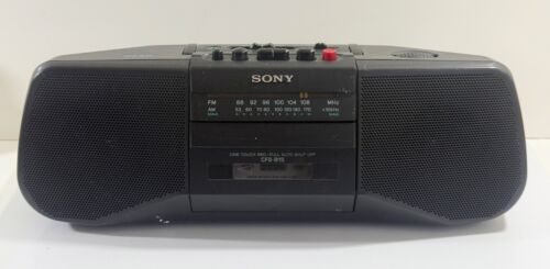 Sony CFS-B15 Portable AM FM Radio Cassette Player Boombox Black Tested & Working