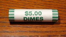 RARE 2009 D ROOSEVELT DIME BANK WRAPPED ROLL FIFTY 10C Coins 3 AVAILABLE!