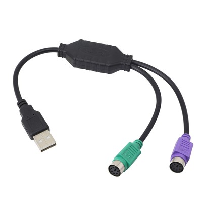 GELRHONR PS/2 to USB Cable LEIHONG USB to PS/2 Plug Active USB to Dual PS/2 A...