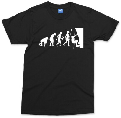 Evolution Of Rock Climbing T-Shirt Mountain Climb Tee Climber - Unisex Geschenk Top
