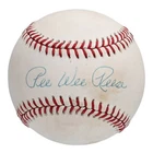 Pee Wee Reese Signed ONL White Baseball - PSA/DNA COA GOLDIN