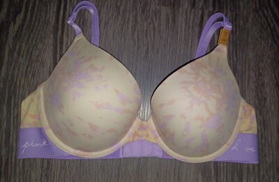 VS pink push up bra BRAND NEW size 34c tye dye 
