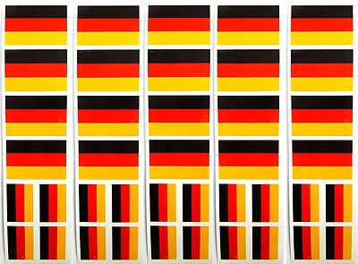 40 Removable Stickers: German Flag, Germany Party Favors, Decals 