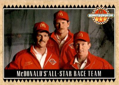 1992 Maxx McDonald's All-Star Race Team #1 Dale Earnhardt Bill Elliott