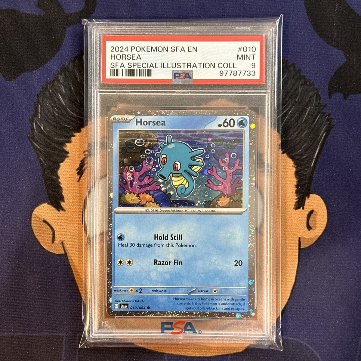 PSA 9 MINT 2024 Pokemon Shrouded Fable Illustration HORSEA #010