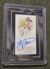 Steve Spurrier 2016 Topps Allen Ginter Black Framed Mini Autograph Auto /25 MINT