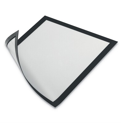 DURAFRAME Magnetic Sign Holder 8 1/2'' x 11'' Black 4/Pack 477101 Letter Size