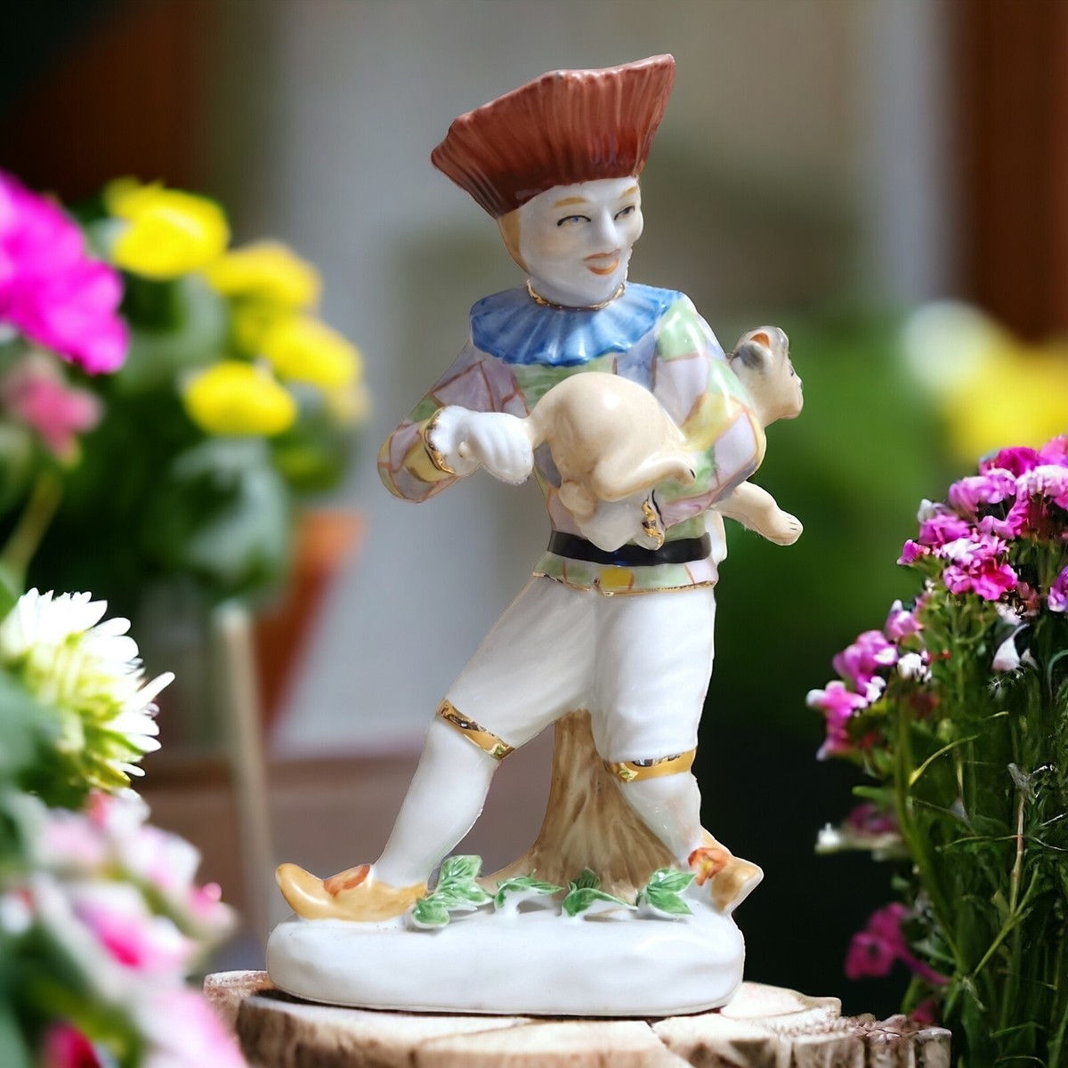 Vintage Meissen Style Porcelain Commedia Dell 'Arte Pierrot