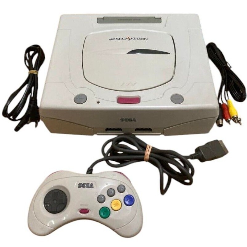 SEGA - SEGA サターン本体(HST3220) アーケードスティック付き フルセット Sega Saturn Console White HST-3220 Japanese Version Choose Your