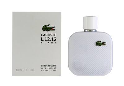 Lacoste Eau De Lacoste Blanc L.12.12 Cologne for Men 3.3 oz New In Box