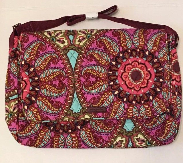 NEW Vera Bradley Lighten Up Essential Messenger Bag Resort Medallion