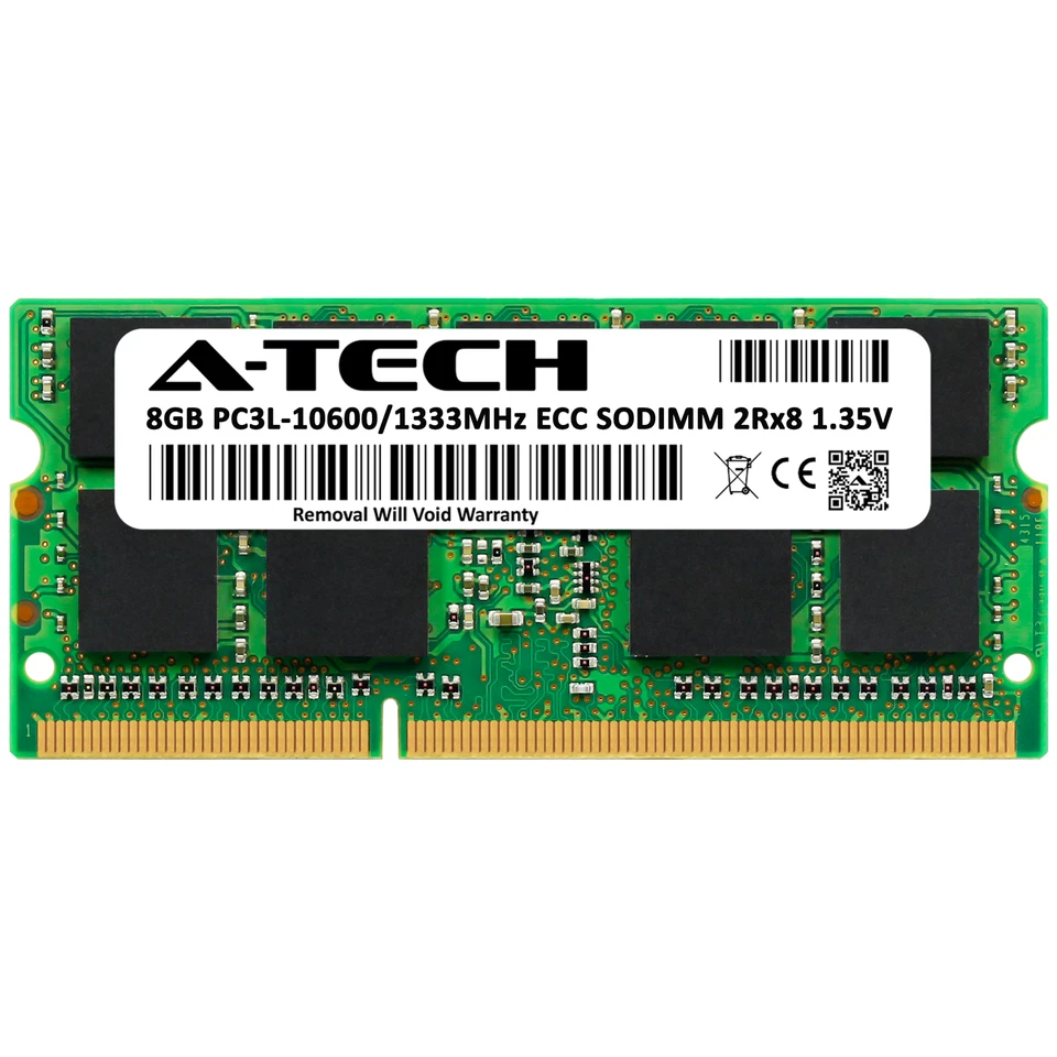 8GB PC3L-10600 ECC SODIMM (Hynix HMT41GA7MFR8A-H9 Equivalent) Server Memory RAM - Image 2 of 4