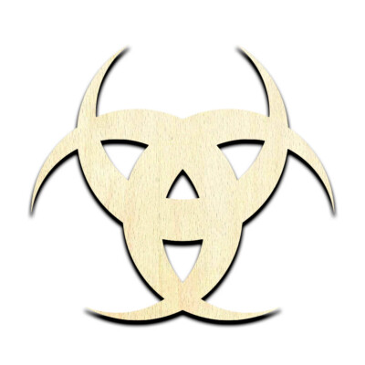 Celtic Moon Symbol Laser Cut Out Unfinished Wood Shape Craft Supply
