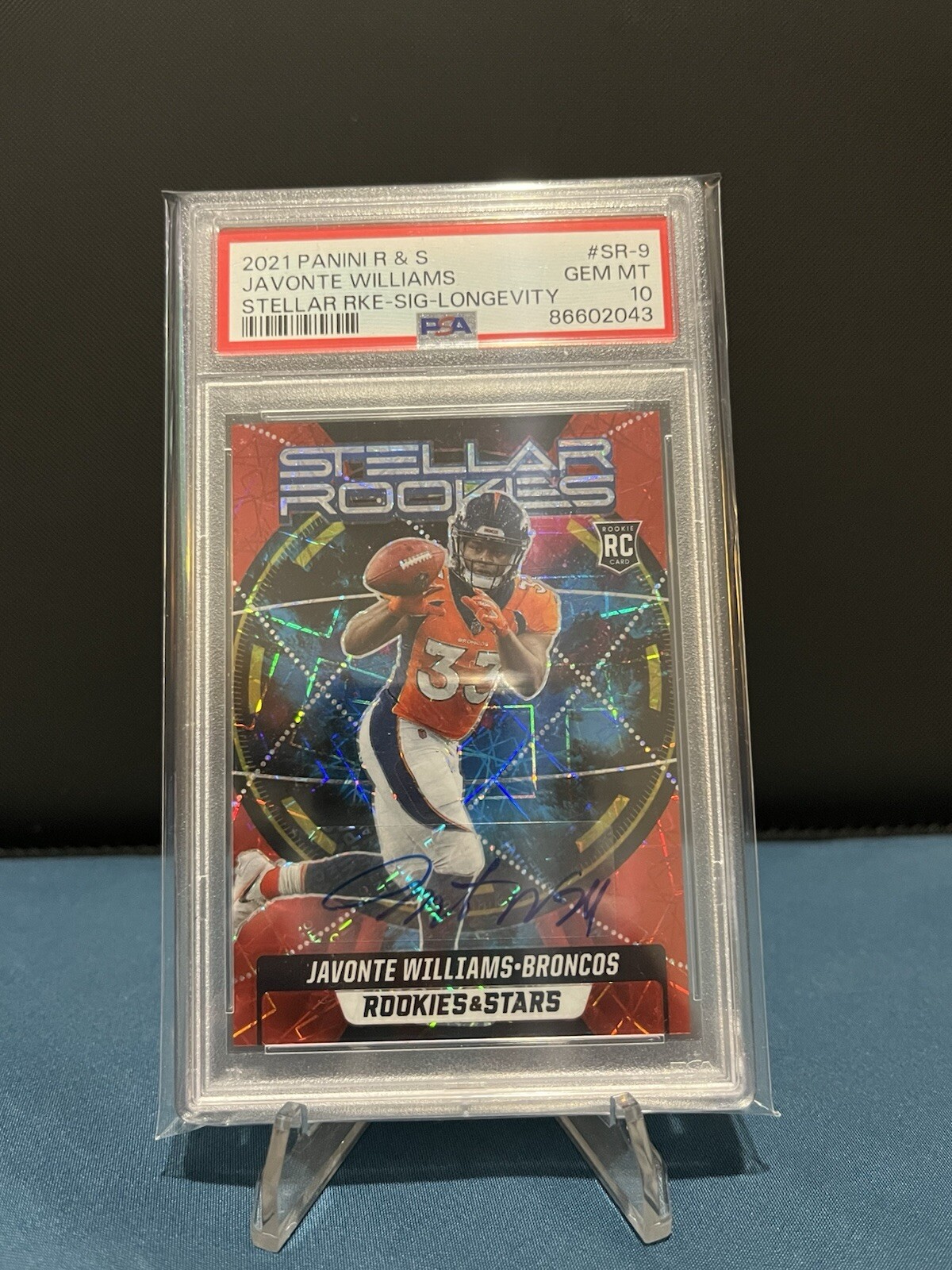 Javonte Williams Panini Rookies & Stars Stellar Rookies #SR9 Signature-Longevity