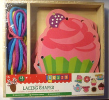 Horizon Group USA Kids Toys Wooden Lacing Shapes NWT Grades Pre K 1 2 3