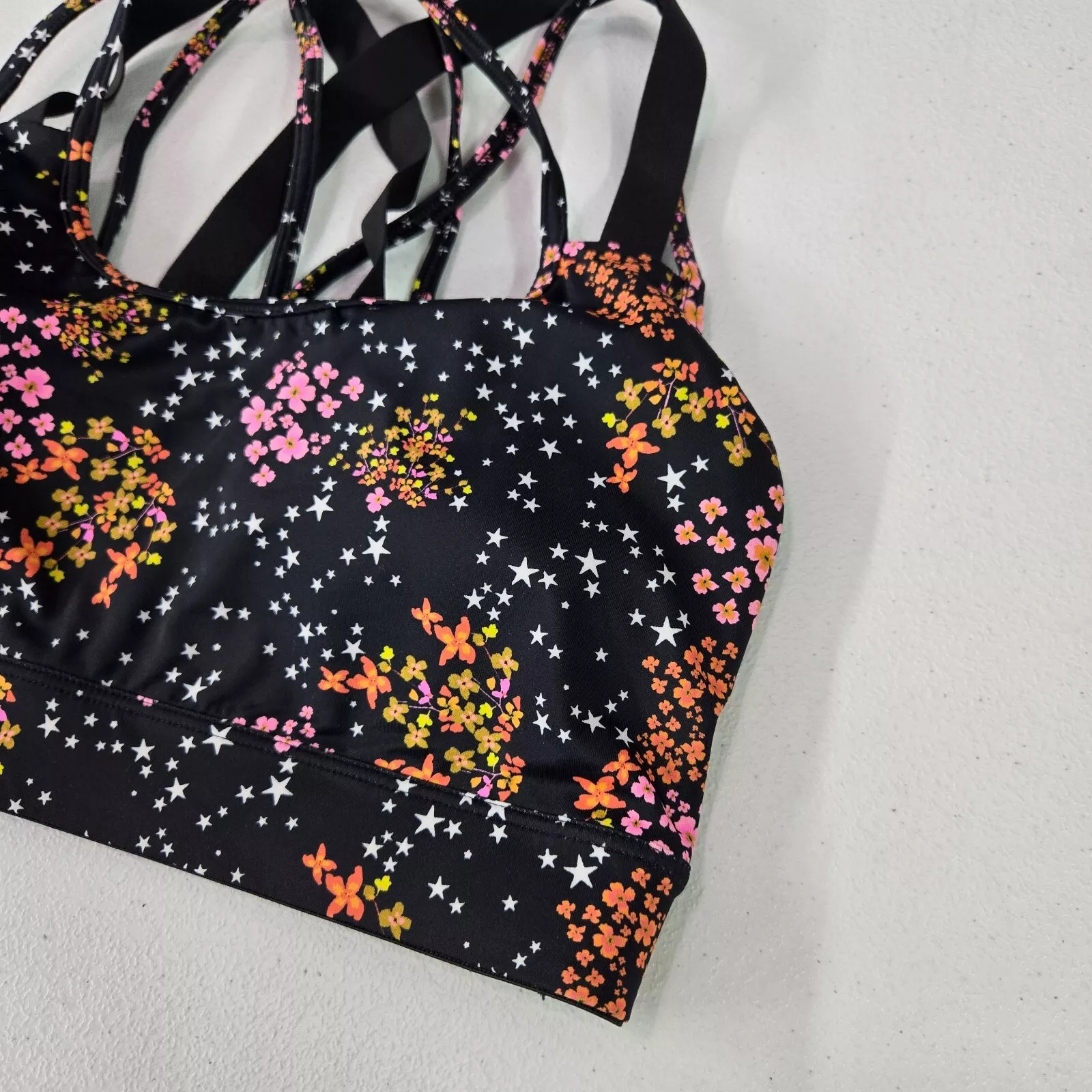 victoria-secret-vs floral star allover strappy tank-bra